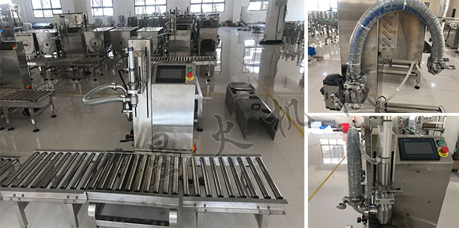 大桶辣椒醬灌裝生產(chǎn)線設(shè)備展示