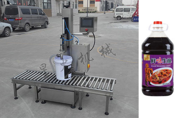 大桶生抽電子稱重灌裝機實拍及樣品圖