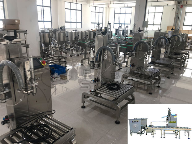 星火大桶辣椒醬電子秤重灌裝機(jī)