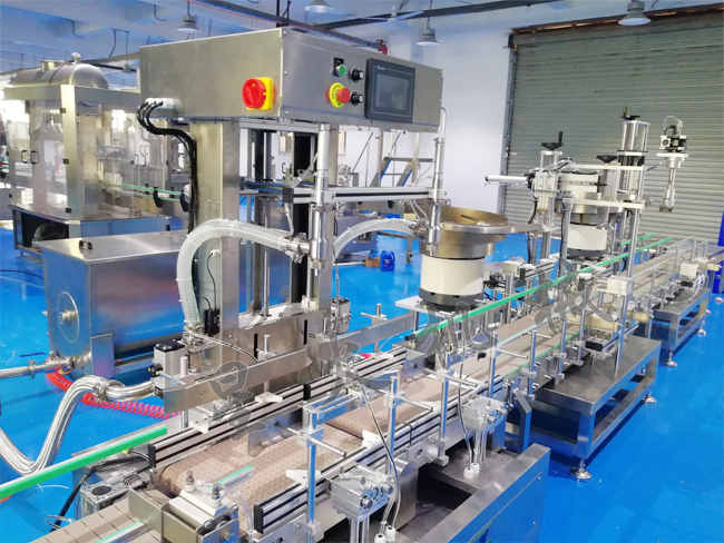 星火自動稱重灌裝旋蓋生產(chǎn)線